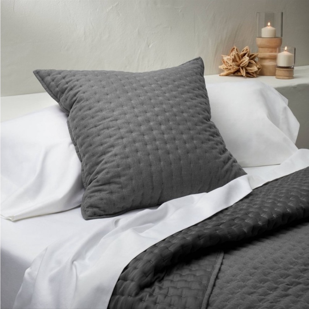 🔹Euro Sham Cashmere Blend Quilted Pillow Case by Casaluna